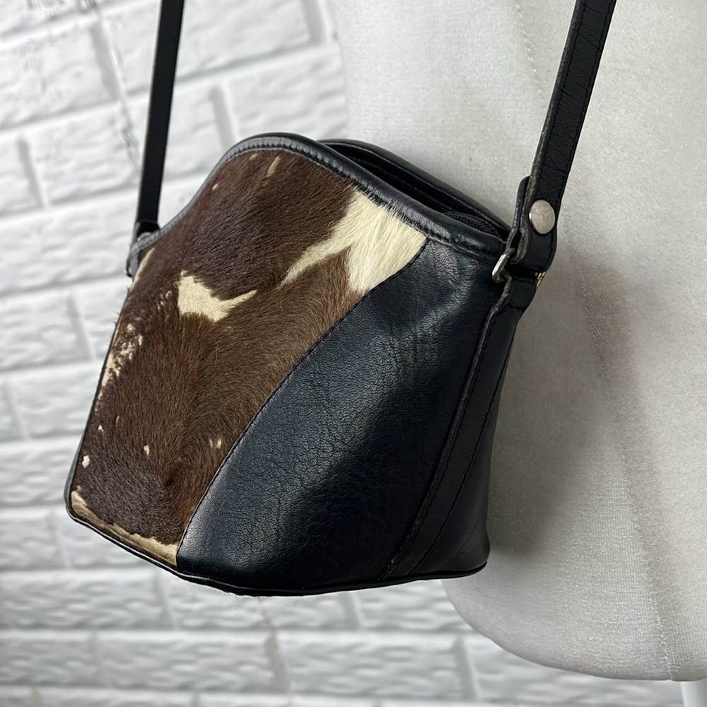 Patterned Pony Hair Crossbody Bag - Picture 3 of 15